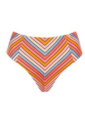 Vetchy Laguna High Rise Bikini Bottoms in Sunset Stripe - Size M